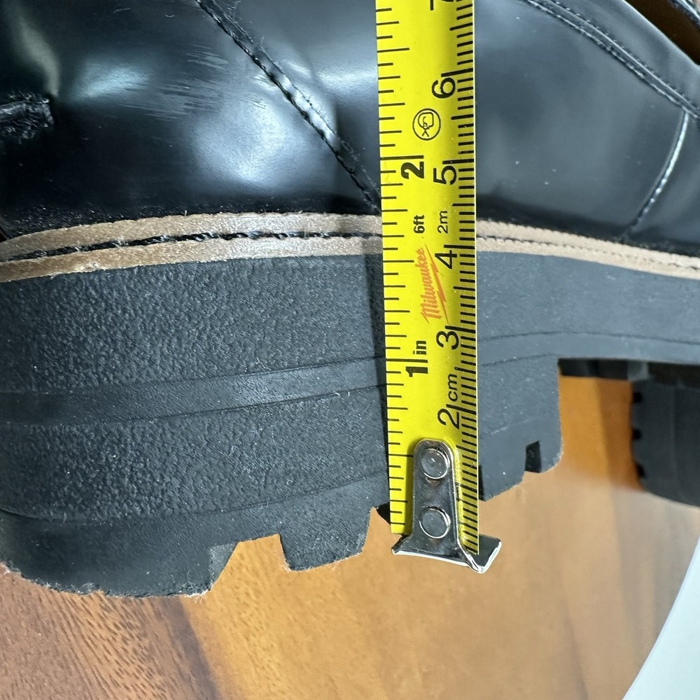 Sam Edelman Laurs Platform‎ Lug Sole Loafers Size 8.5 Black Preppy Punk - Picture 11 of 16